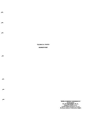 World Energy Resources Page 1