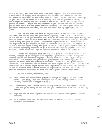 Canada's Hydrocarbon Potential, Can it be Achieved? Page 8