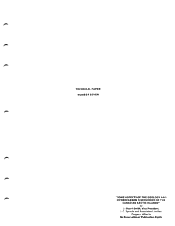Some Aspects of the Geology and Hydrocarbon Discoveries of the Canadian Arctic Islands Page 1