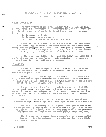Some Aspects of the Geology and Hydrocarbon Discoveries of the Canadian Arctic Islands Page 1