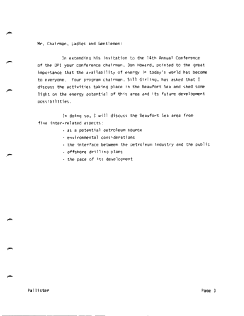 Offshore Environmental Project and Drilling Plans in the Beaufort Sea Page 3