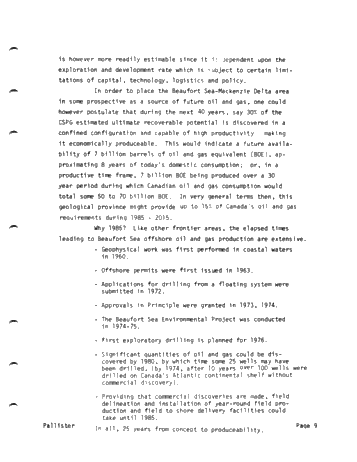 Offshore Environmental Project and Drilling Plans in the Beaufort Sea Page 9