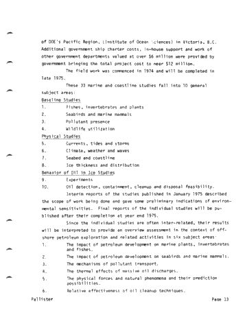 Offshore Environmental Project and Drilling Plans in the Beaufort Sea Page 13