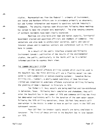 Offshore Environmental Project and Drilling Plans in the Beaufort Sea Page 17