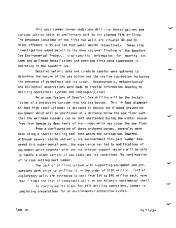 Offshore Environmental Project and Drilling Plans in the Beaufort Sea Page 18