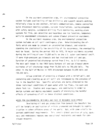 Offshore Environmental Project and Drilling Plans in the Beaufort Sea Page 19