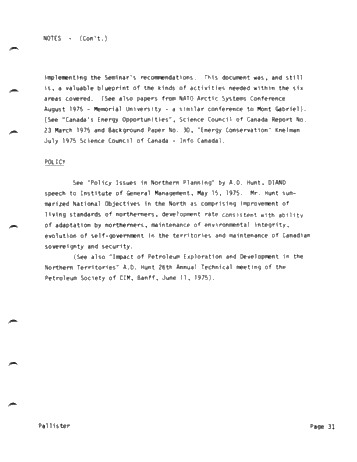 Offshore Environmental Project and Drilling Plans in the Beaufort Sea Page 31