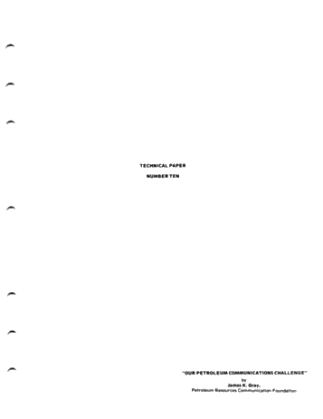 Our Petroleum Communications Page 1