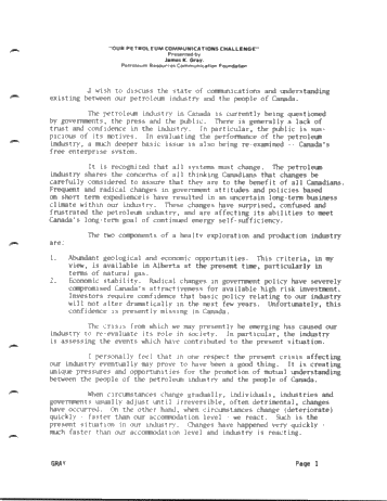 Our Petroleum Communications Page 1