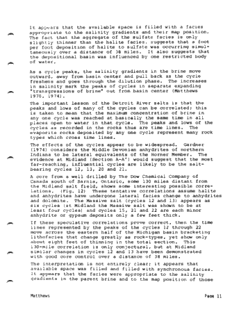 Evaporite Cycles in the Devonian of Michigan Page 11