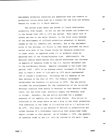 The Question of Oil and Gas Production From Canada's Northern Frontier Page 2