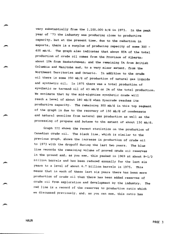 The Question of Oil and Gas Production From Canada's Northern Frontier Page 3