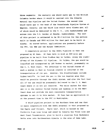 The Question of Oil and Gas Production From Canada's Northern Frontier Page 10