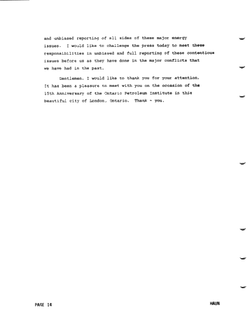 The Question of Oil and Gas Production From Canada's Northern Frontier Page 14