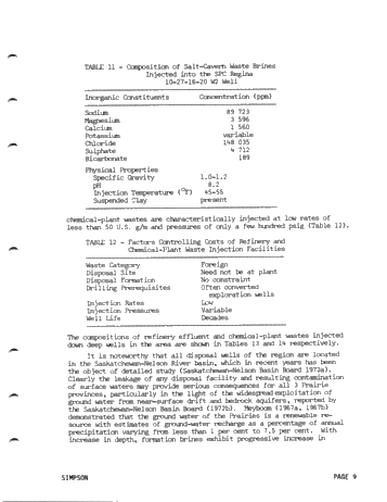 Deep-Well Injection of Fluid, Industrial Wastes in Canada Page 9