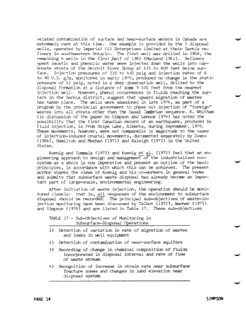 Deep-Well Injection of Fluid, Industrial Wastes in Canada Page 14