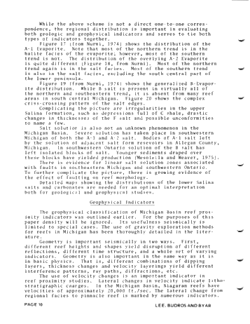 Geologic and Seismic Reef Proximity Indicators: Some Silurian Examples From the Michigan Basin Page 10