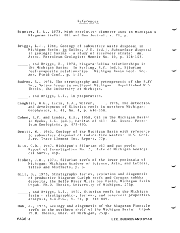 Geologic and Seismic Reef Proximity Indicators: Some Silurian Examples From the Michigan Basin Page 16