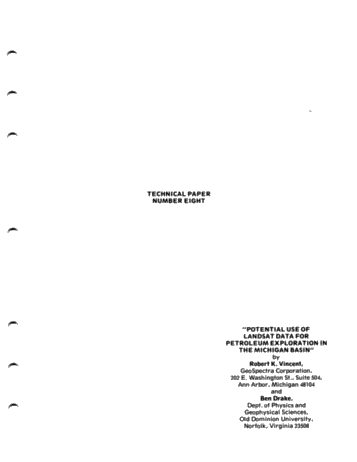 Potential Use of Landsat Data for Petroleum Exploration in the Michigan Basin Page 1