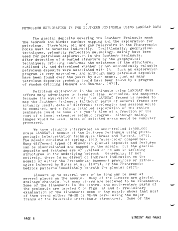 Potential Use of Landsat Data for Petroleum Exploration in the Michigan Basin Page 8