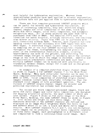 Potential Use of Landsat Data for Petroleum Exploration in the Michigan Basin Page 13