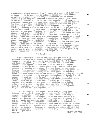 Potential Use of Landsat Data for Petroleum Exploration in the Michigan Basin Page 20