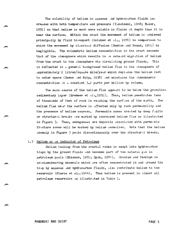 Helium Surveys: an Exploration Tool for Locating Uranium, Petroleum and Geothermal Energy Sources Page 5