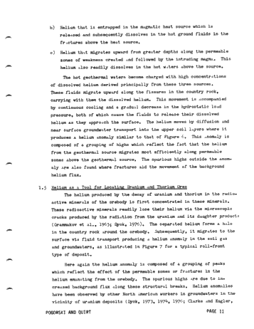 Helium Surveys: an Exploration Tool for Locating Uranium, Petroleum and Geothermal Energy Sources Page 11