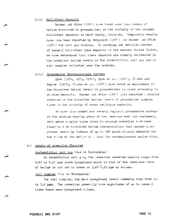Helium Surveys: an Exploration Tool for Locating Uranium, Petroleum and Geothermal Energy Sources Page 31