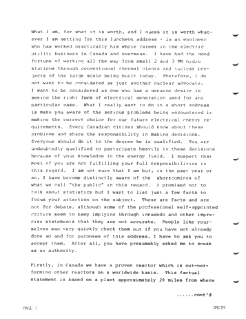 Luncheon Address - Energy Resources - Decision Making Page 2