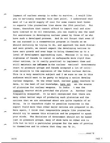 Luncheon Address - Energy Resources - Decision Making Page 9