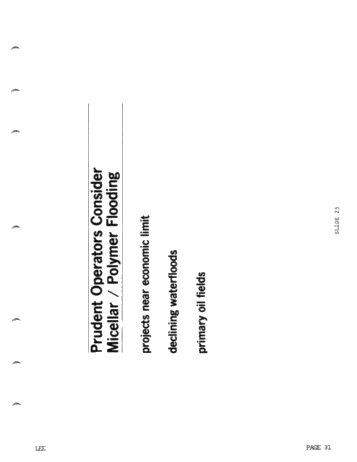 Enhanced Oil Recovery by Micellar Polymer Flooding Page 31