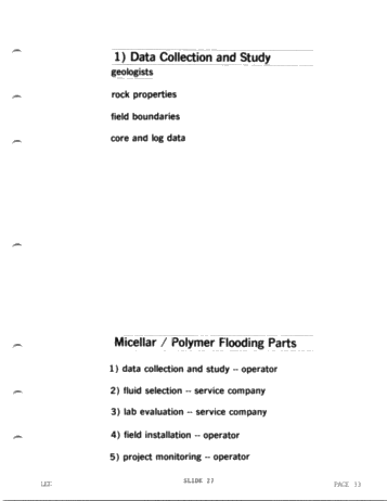 Enhanced Oil Recovery by Micellar Polymer Flooding Page 33