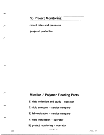 Enhanced Oil Recovery by Micellar Polymer Flooding Page 37
