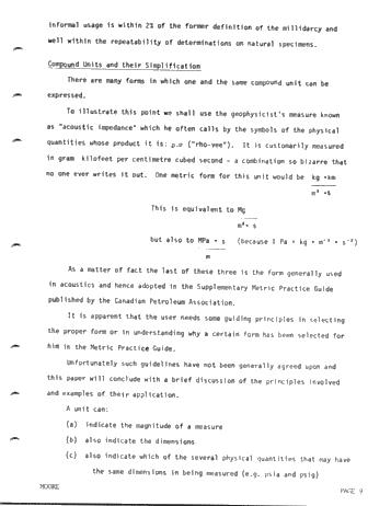 Controversial Issues in the Metric Conversion of Petroleum Development and Their Solution Page 9