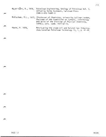 Controversial Issues in the Metric Conversion of Petroleum Development and Their Solution Page 13