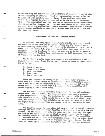 The Future Uses of Borehole Gravimetry in Northern Michigan Page 5