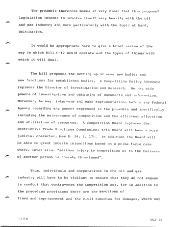 Legal Aspects of Unitization in Ontario and the Implications of Bill C-42 Page 13