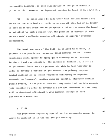 Legal Aspects of Unitization in Ontario and the Implications of Bill C-42 Page 16