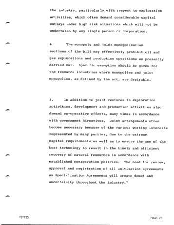 Legal Aspects of Unitization in Ontario and the Implications of Bill C-42 Page 23