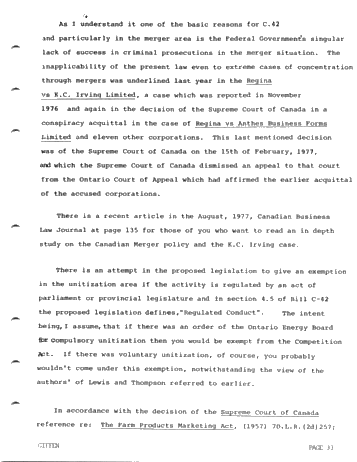 Legal Aspects of Unitization in Ontario and the Implications of Bill C-42 Page 33