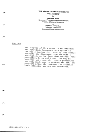 The New Petroleum Resources Data System Page 1