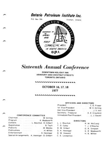Sixteenth Annual Conference Page 1