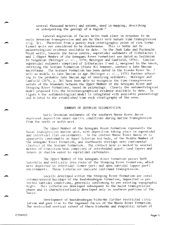 Lower and Middle Devonian Strata of the Moose River Basin Ontario Page 11