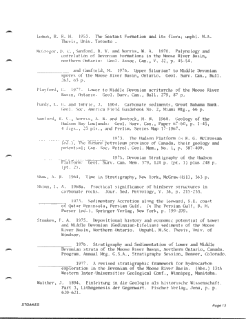 Lower and Middle Devonian Strata of the Moose River Basin Ontario Page 13