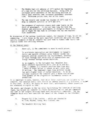 The Investment Environment for Canada's Petroleum Industry Page 2