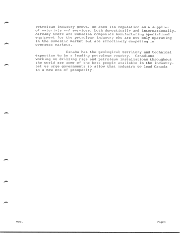 Drilling and Servicing Industry in Western Canada - A Contributor to the Canadian Economy Page 5