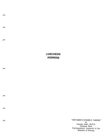 Luncheon Address Page 1