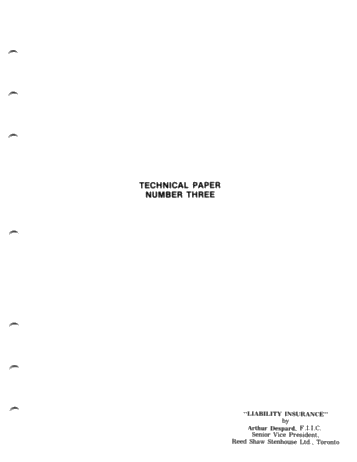 Liability Insurance Page 1