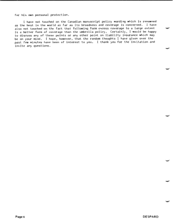 Liability Insurance Page 6